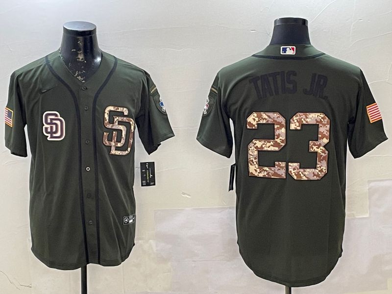 Men San Diego Padres #23 Tatis jr Green Game 2025 Nike MLB Jersey style 4->san diego padres->MLB Jersey